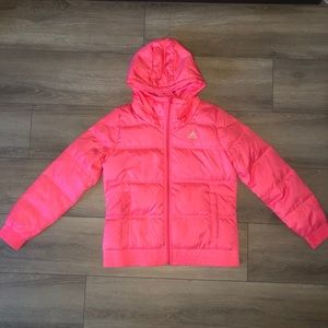 Adidas pink puffer jacket